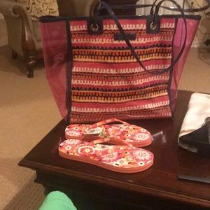 Vera Bradley bag and sandals